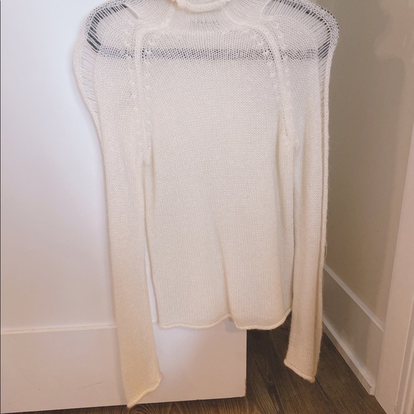 Sisley white hollow knit sweater - Picture 1 of 5